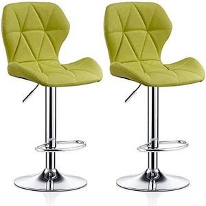 GZDZ Barstoelen barkruk Verstelbare Barkrukken Verstelbare Barkruk Set Van 2 Swivel Barkruk moderne Industriële Bar Teller Krukken, Keuken Restaurant Bar Stoelen Met Rugleuning pub stoel Counter Bar