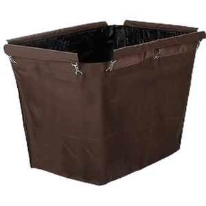 Vervangende voeringzak voor waswagen, Vervangende tas for wasmanden (1/2 stuks) - Oxford stoffen opbergzakken for commerciële (350-400 liter), 90 × 65 80 cm(Brown,1PCS)