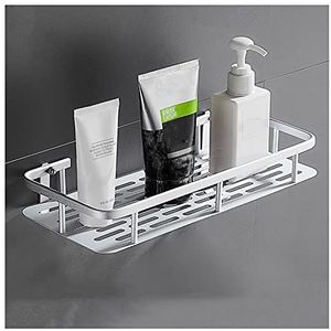 Zwevende planken voor muur,Aluminium wandgemonteerde opslag shampoorek badkamerproducten luxe cosmetica opslag badkameraccessoires zwevende planken (Color : Gray)