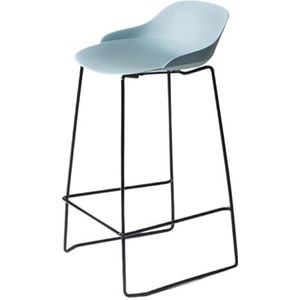 Barkruk Moderne Eenvoudige Plastic Barstoelen, Huishoudelijke Lichte Luxe Hoge Krukken, Barstoelen For Buiten, Commerciële Barstoelen Stoel(Blue)