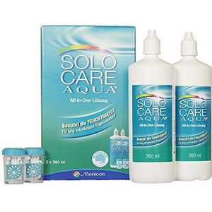 Solocare Solo Care Aqua onderhoudsmiddel voor zachte contactlenzen, systeempack 2 x 360 ml, 1 stuk (1 x 720 ml)