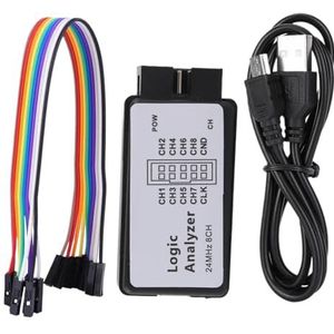 Logische analysator 24 MHz Logische analysator USB Logische analysator Set Digital Mini Pocket Digital 8 kanalen Ingangsgeheugen 24 MHz