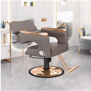 WKXTECZT Hydraulische Kappersstoel, Salonstoel 360 Graden Draaibare Haarstylingstoel, Verstelbare Hoogte Haarstylist Tattoo Salon Schoonheidssalon Stoel Stylingapparatuur,Goud,D
