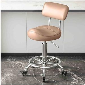 Zadelkruk Met Rem, Rolbaar, Draaibaar En In Hoogte Verstelbaar Met Wielen, Ergonomische Draaibare Zadelkruk For Salon, Spa, Tatoeage(E)