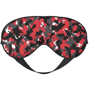 Camo Printing All-Occasion Sleep Eye Mask met dubbelzijdige verstelbare riem, perfect voor ploegendiensten en reizen