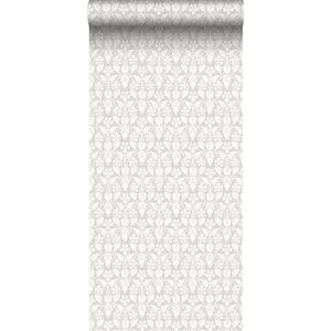 behang bloemen grijs en wit 53 cm x 10.05 m - van Sanders & Sanders