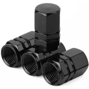 4Pcs Autowielen Ventieldoppen, voor Toyota Yaris Cross PHEV 2024 Corrosiebestendige Lekvrije Stofbeschermende Doppen Valve Caps, Car Accessoires,A-Black