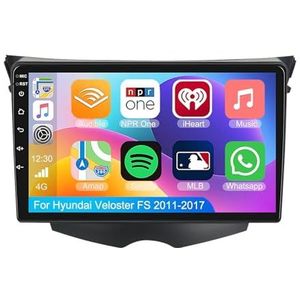 Android 15.0 2 Din Autoradio 9"" Touchscreen Auto Stereo voor Hyundai Veloster FS 2011-2017 met Draadloze Carplay Android Auto GPS navigatie AHD Omgekeerd beeld Stuurwielbediening(S-1(2G+32G))