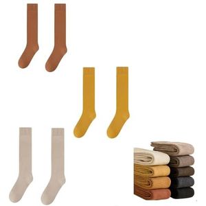 Women's Warm Winter Knee High Socks, Women's Knitted Knee High Socks, Thick Soft, Long Socks for Women Winter, Women Mid-Calf Sock,Thermal Socks (one size,3*A)