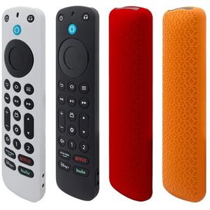 Afstandsbediening Cover voor 2022 Alexa Voice Remote Pro Afstandsbediening Case Siliconen (Wit)