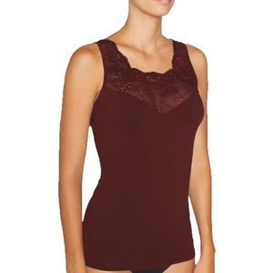 YSABEL MORA Mouwloos thermisch T-shirt met kant, elegant en comfortabel, geavanceerde warmtebescherming, bewegingsvrijheid, ideaal voor elke gelegenheid, vochtafvoerende technologie, Granaat, M