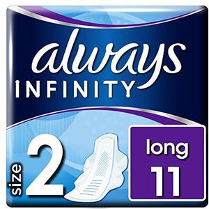 Always Infinity Lange maandverband vleugels 11 pads revolutionaire technologie, Always Comfort en bescherming, 3-pack (maat 2)