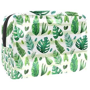 Waterdichte cosmetische tassen, tropisch roze blad reizen cosmetische tassen, multifunctionele draagbare make-up tassen, reizen cosmetische tas organizer voor vrouwen, Multi kleuren 03,
