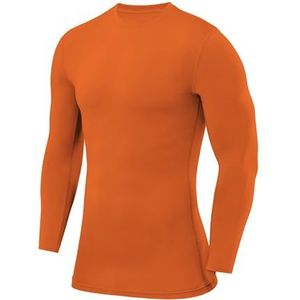 PowerLayer Compressietops voor heren basislagen heren hardlooptop thermisch shirt - oranje, M