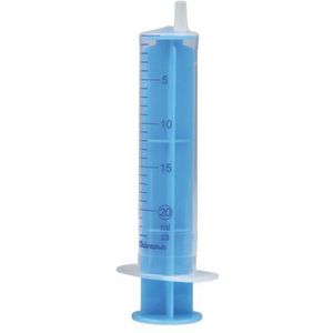 Wegwerpspuiten met blauwe zuiger, steriel, 300 x 20 ml (3 x verpakkingen van 100)
