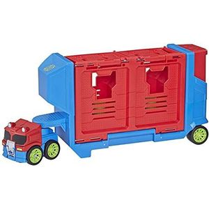 Playskool Heroes Transformers Rescue Bots Academy Flip Racers Optimus Prime Launcher Trailer