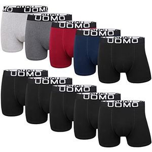 L&K 1116 Set van 10 retro boxershorts voor heren, katoen, zwart, meerkleurig, onderbroek, Meerkleurige set C, M