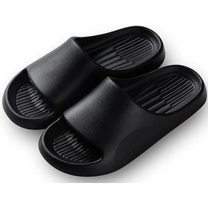 Dames sandaal Slippers Vrouwelijke Zomer Zachte Bodem Badkamer Indoor Home Home Dikke Bodem Paar Ouder-kind Sandalen Outdoor Vrouwen schoenen(Black,44-45)