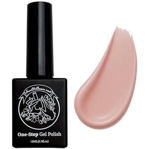 Sun&Beam Nails Eén-stap gel, 3-in-1, geen basis- of toplak nodig, geen vijlen, geschikt voor uv/led, gemakkelijk te verwijderen, 15 ml (#07 transparant beige roze)