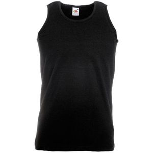 FRUIT OF THE LOOM MOUWLOZE ATLETISCHE VEST TOP - 5 KLEUREN (S-XXL) (MEDIUM - 38/40"", ZWART)