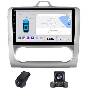 Autoradio 2 Din Bluetooth met Carplay en Android Auto,geldt voor Ford Focus 2 Mk 2 2004-2011 11 inch met touchscreen stereo auto ondersteunt GPS stuurbediening Achteruitrijcamera(A,NF-2)