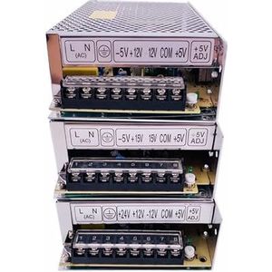 T-150A/B/C 5V 12V 24V 15V Drievoudige Uitgang 150W Schakelende Voeding Drie Kanaals Uitgangsspanning AC-DC SMPS (Color : T-150B)