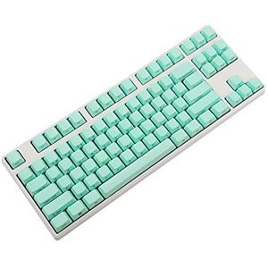 Zij-Gedrukt Dik PBT OEM Profiel 87 ANSI Keycaps voor MX-Schakelaars Mechanisch Toetsenbord (alleen Keycap) (Groen)