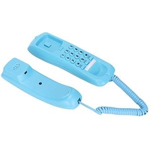 Vaste Telefoon, Vaste Telefoons voor Thuis, Vast aan de Muur Gemonteerde Vaste Lijn, Enkele Lijn Telefoon met Mute-pauzeherhalingsfunctie, 7,9 X 2,4 X 2,2 Inch(blauw)