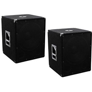 2 x Omnitronic Subwoofer Bass Bin Speaker 15"" 800W BX-1550 DJ Disco PA Systeem