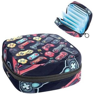 Opbergtas voor maandverband, draagbare maandverband, cartoon, videospelbesturing, draagbare maandzak, inlegkruisjes, tampons, maandverband, opberghouder voor vrouwen, school, kantoor