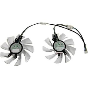 2 stuks 4-pins 85 mm GA92S2H, VGA-koeler, ventilator voor grafische kaarten, voor ZOTAC voor GTX 1660 Super Destroyer voor 51Risc RTX2060(White GA92S2H)