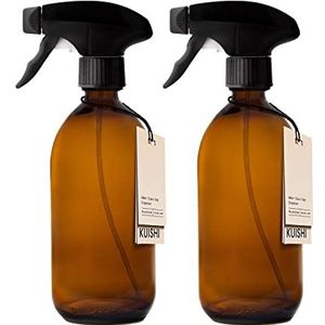 Kuishi - Amber Brown - Spuitfles - 500ml - Met Zwart Mister Nozzle