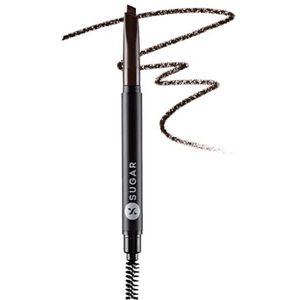 SUGAR Cosmetics Arch Arrival Brow Definer (01 Jerry Brown (Medium Brown) Medium, Jerry Brown, 0,35 g) | Zweet- en vochtbestendig | Waterdicht, langdurig, 12 uur dekking, ingebouwde spoolie