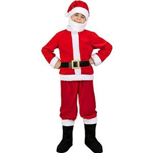 Funidelia | Deluxe Kerstman kostuum voor jongens Santa Claus, Kerst, Kerstman - Kostuum voor Kinderen, Accessoire verkleedkleding voor Halloween, carnaval & feesten - Maat 5-6 jaar - Rood
