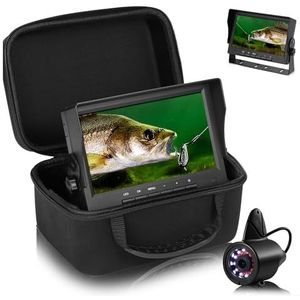 Onderwaterviscamera 7'' 1200TVL ijs met beugel, 24 stuks licht, draagbare fishfinder voor zee-, meer-, boot- en kajakvissen(15m no DVR)