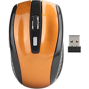 Draadloze Muis, Stille Muis 2.4G Draagbare Mobiele Optische Muis met USB-ontvanger Instelbare DPI voor Gamingaccessoires voor Notebooks(oranje)