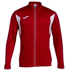 Joma - Herensweatshirt - Winner III - ritssluiting, Rood Wit, XXS