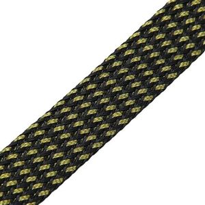 Uitbreidbare, geweven kabelbehuizing, Uitbreidbare gevlochten kabelmanagementhuls, veelkleurig, 2 mm-40 mm(Black Gold,8MM-1 METERS)