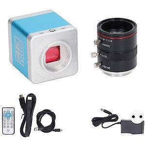 Focuslens-webcam, Dubbele 1/4 Inch Schroefdraadgat Vervormingsvrije USB-webcam 100-240V Digitale Zoom met Afstandsbediening voor Live (EU-stekker)