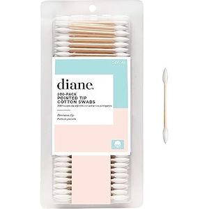 Diane Spitse wattenstaafjes, 200 ct. 1-pack - superzacht voor de gevoelige huid, zacht voor gezicht, make-up en schoonheid, nagellak retoucheren en nagelontwerp voor schoonheid, persoonlijke