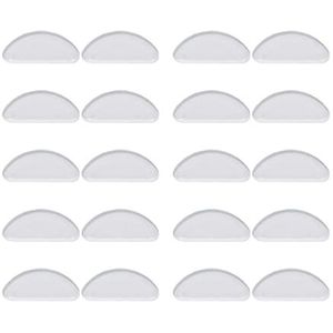 10 Paar Neus Pad Glazen Antislip Siliconen Neus Ondersteuning Lenzenvloeistof D Vormige Pads Accessoire, Transparant