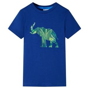 Kindershirt 128 donkerblauw