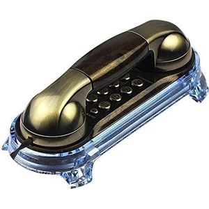 Telefoon Thuis Telefoon Vaste Vaste Telefoon Retro Vaste Thuis Wandmontage Enkele Antieke Kleine Telefoon Knop Telefoon (Patina)
