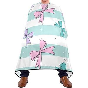 Haarknipschort 140x168cm, Boog Strepen Salon Kapper Cape Duurzame Professionele Salon Cape Grote Kappersjurk, Voor Kinderen, Kapperszaak, Kappers
