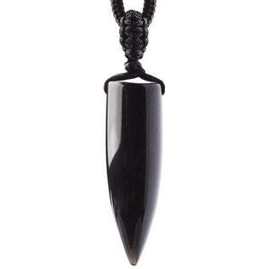 Obsidiaan kettingen, Natuurlijke Obsidiaan hanger ketting for mannen en vrouwen