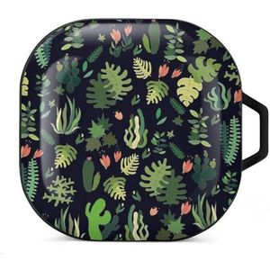 Gras cactus oordopjes hoesje compatibel met Samsung hard shell beschermhoes zwart-stijl