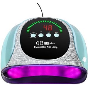 Professionele nageldroger 57 LED-nagelkunstlamp Diamantdrooglamp met LCD-scherm Kan snel alle nagellakgelapparatuur uitharden(Light green)