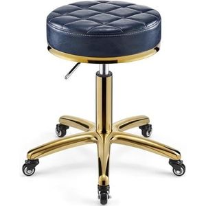 FXLUHAY Hoogte Verstelbare Rolling Swivel Kruk met Heavy Duty Hydraulische Metalen Base voor Keuken Salon Clinic Bar (C)