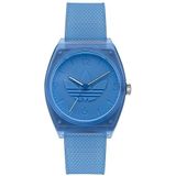 Adidas Unisex Analoge Quarz Horloge met Plastic Band AOST22031, Blauw, riem