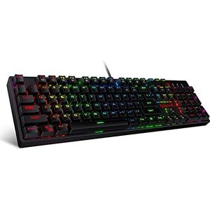 Redragon K582-US SURARA RGB LED achtergrondverlichting QWERTY mechanisch gamingtoetsenbord met 104 toetsen, Amerikaanse lay-out (rode schakelaar, Amerikaanse lay-out)